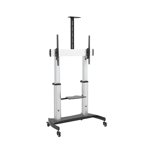 Large Screen Aluminum Height-Adjustable TV Cart