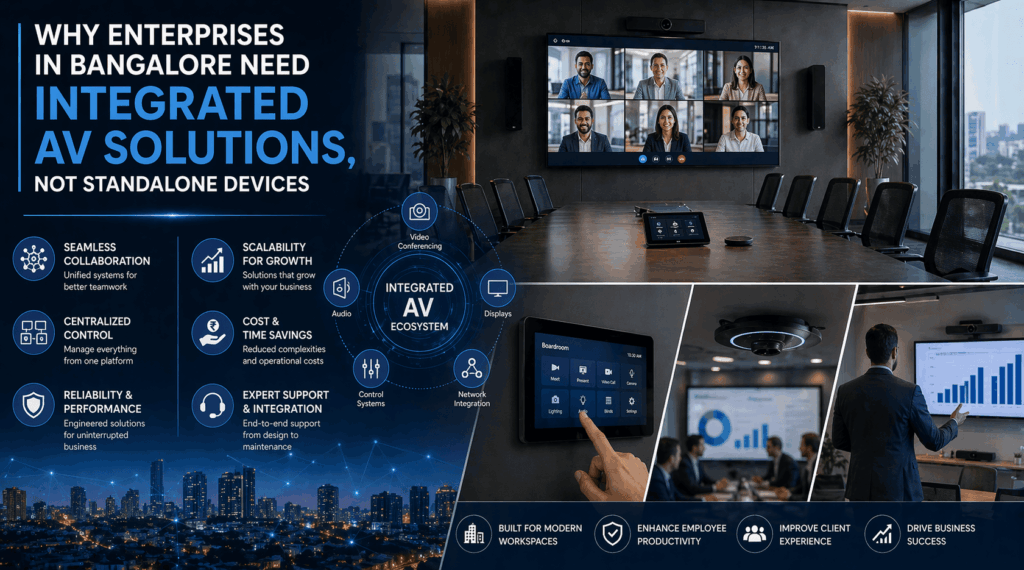Why Enterprises in Bangalore Need Integrated AV Solutions, Not Standalone Devices