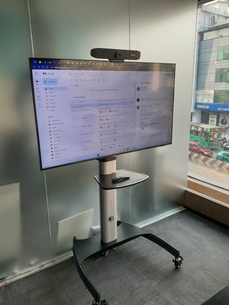 Biopharma training room AV install Bangalore