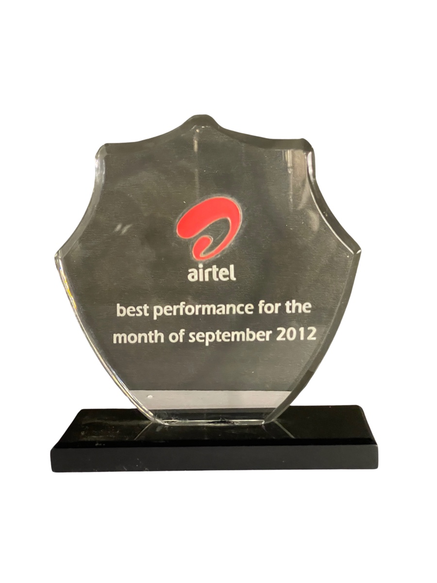 Airtel Best Performance Award — September 2012