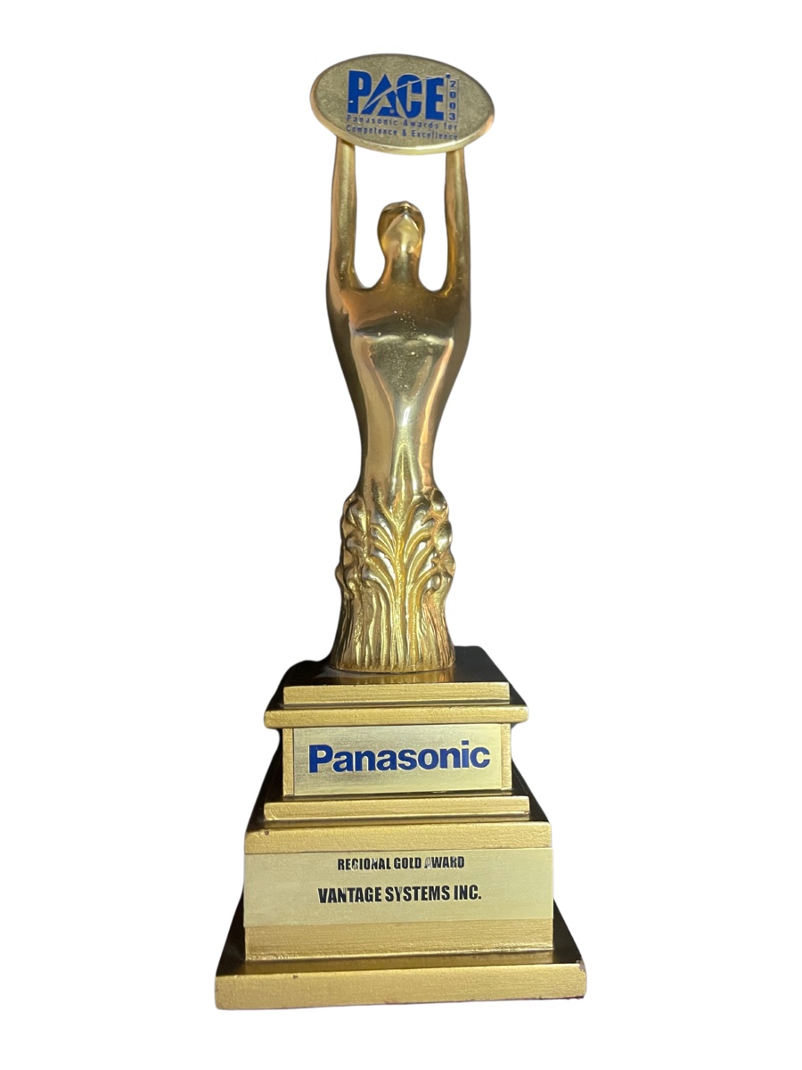 Panasonic PACE Regional Gold Award 2003 — Vantage Systems Inc