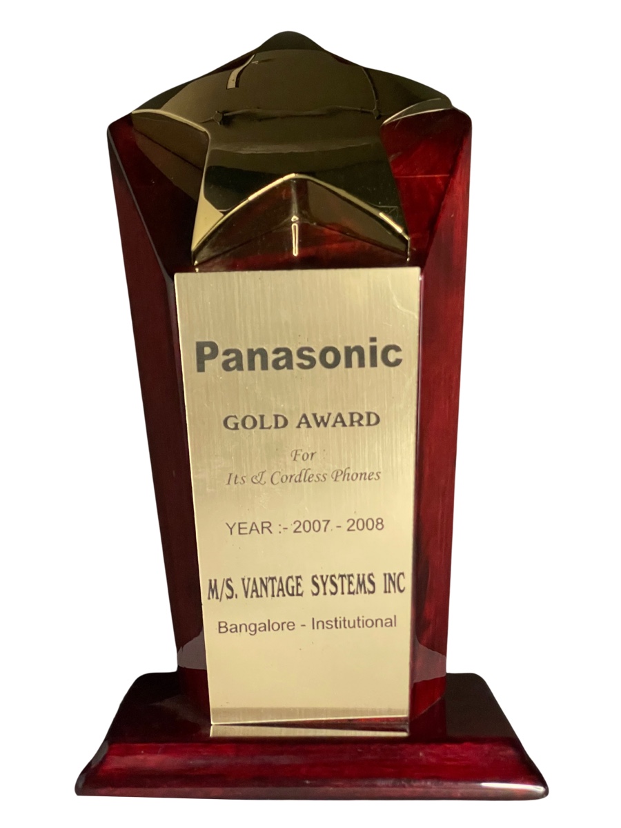 Panasonic Gold Award for IT & Cordless Phones 2007-08 — Bangalore Institutional