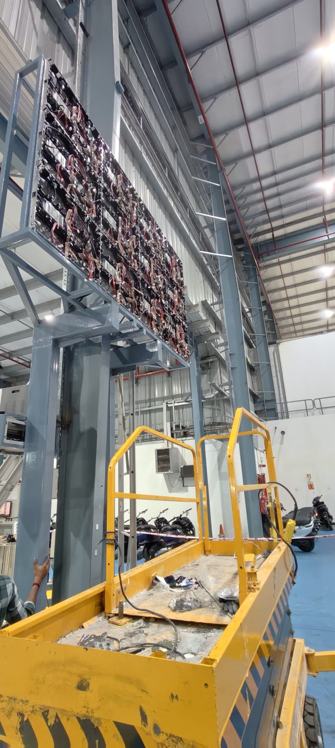 EV training room LED wall install