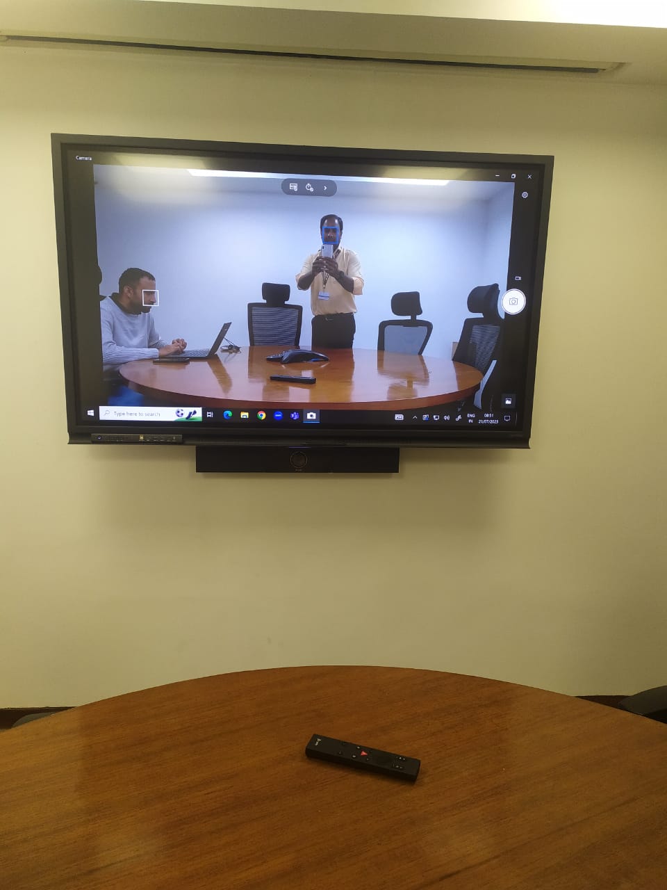 Strategy room AV setup textile leader Bangalore